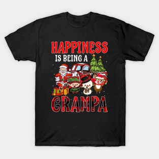 Happiness Is Being A Grampa Christmas T-Shirt